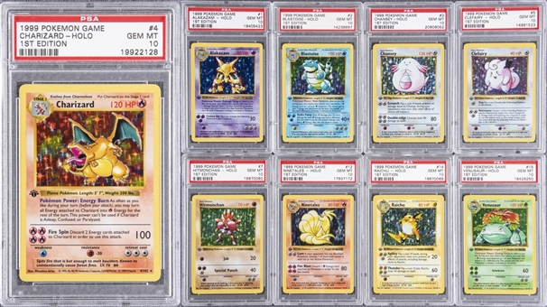 1999 Pokemon 1st Edition PSA GEM MT 10 Complete Set (103) Featuring #4 Charizard Example!